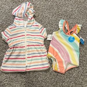 Carter’s 0-3m swimsuit & coverup